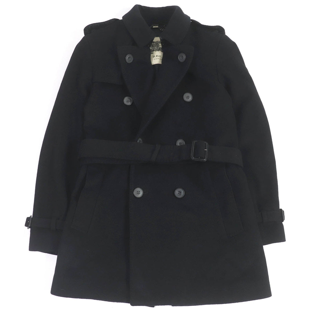 BURBERRY LONDON trench coat 387791 Outer: 80% virgin wool, Outer: 20% cashmere, Lining: 100% rayon, Part: 55% acetate, Part: 45% rayon black mens 46 Used Authentic