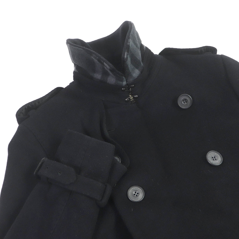 BURBERRY LONDON trench coat 387791 Outer: 80% virgin wool, Outer: 20% cashmere, Lining: 100% rayon, Part: 55% acetate, Part: 45% rayon black mens 46 Used Authentic