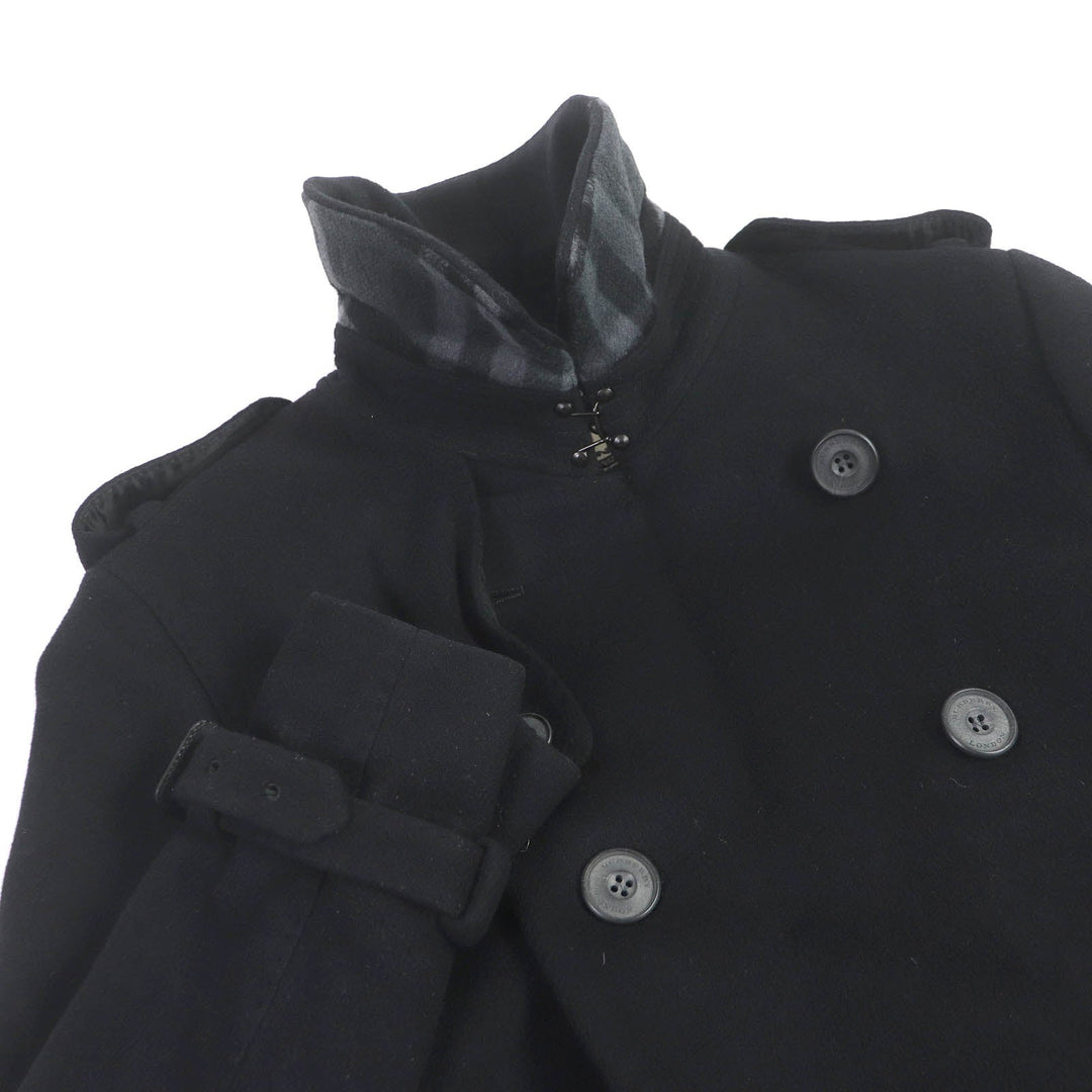 BURBERRY LONDON trench coat 387791 Outer: 80% virgin wool, Outer: 20% cashmere, Lining: 100% rayon, Part: 55% acetate, Part: 45% rayon black mens 46 Used Authentic