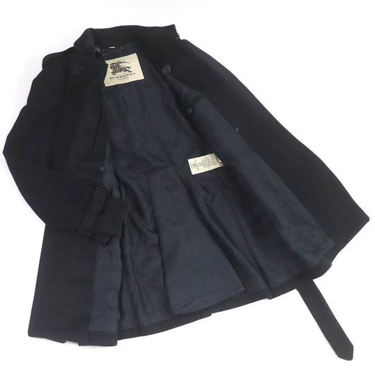 BURBERRY LONDON trench coat 387791 Outer: 80% virgin wool, Outer: 20% cashmere, Lining: 100% rayon, Part: 55% acetate, Part: 45% rayon black mens 46 Used Authentic