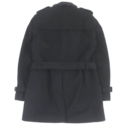 BURBERRY LONDON trench coat 387791 Outer: 80% virgin wool, Outer: 20% cashmere, Lining: 100% rayon, Part: 55% acetate, Part: 45% rayon black mens 46 Used Authentic