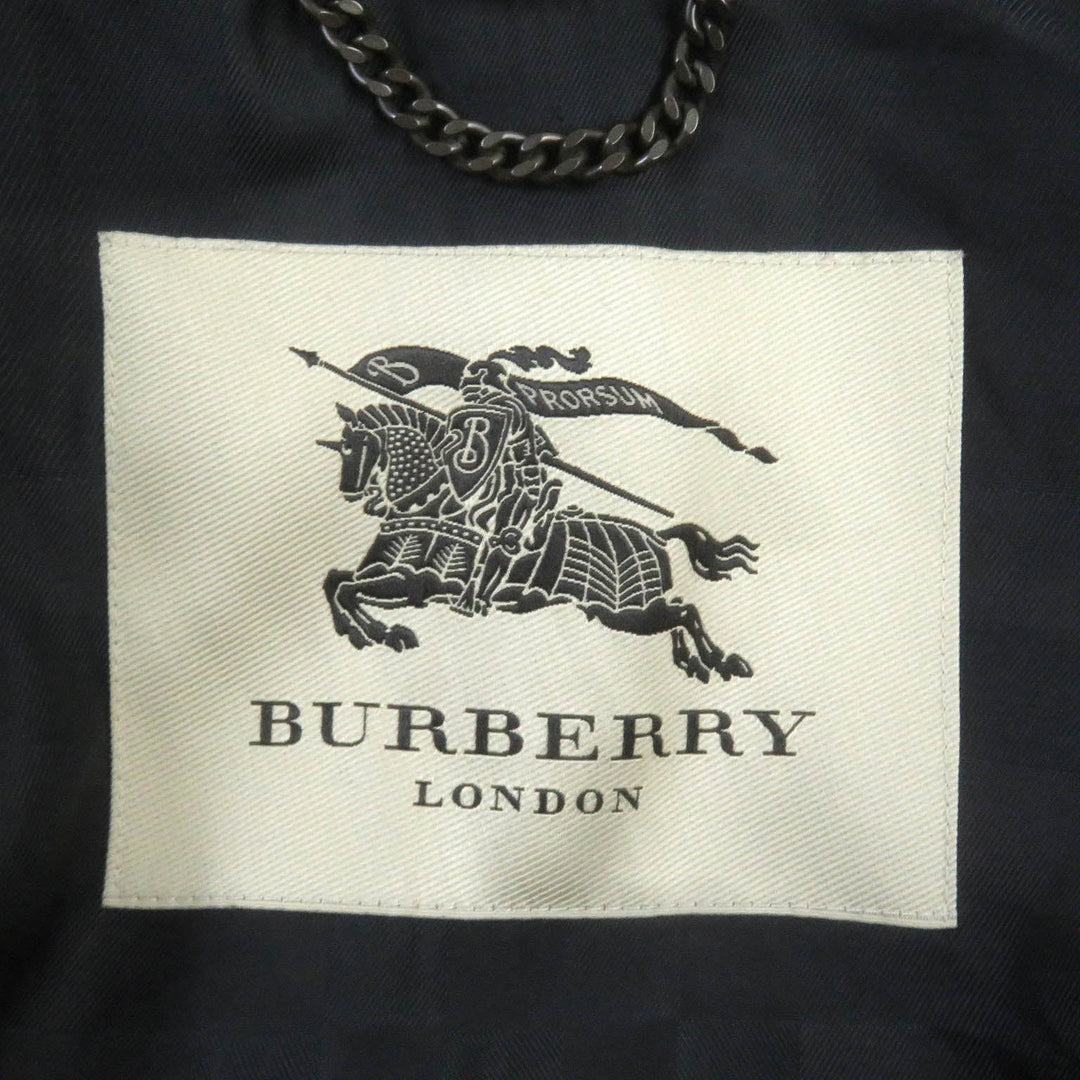 BURBERRY LONDON trench coat 387791 Outer: 80% virgin wool, Outer: 20% cashmere, Lining: 100% rayon, Part: 55% acetate, Part: 45% rayon black mens 46 Used Authentic