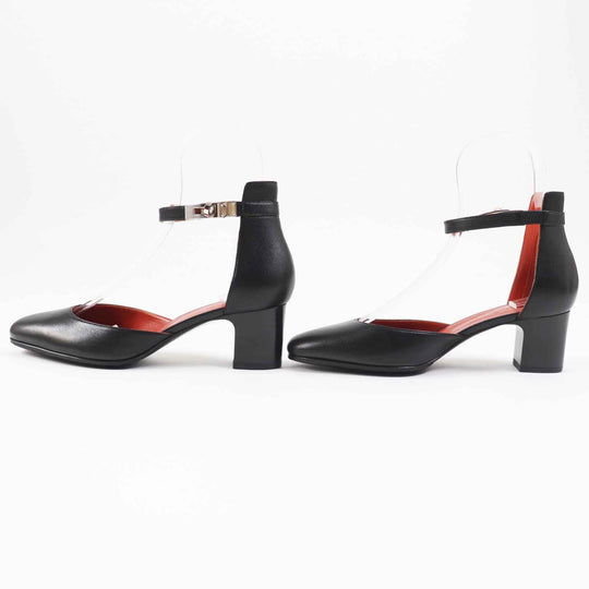 HERMES pumps Main: Leather black Baby 55 Women 37 1/2 Used Authentic