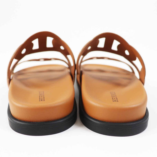 HERMES Sandals Main: Leather Brown extra Women 35 Used Authentic