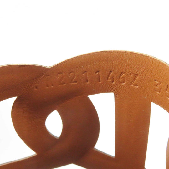 HERMES Sandals Main: Leather Brown extra Women 35 Used Authentic