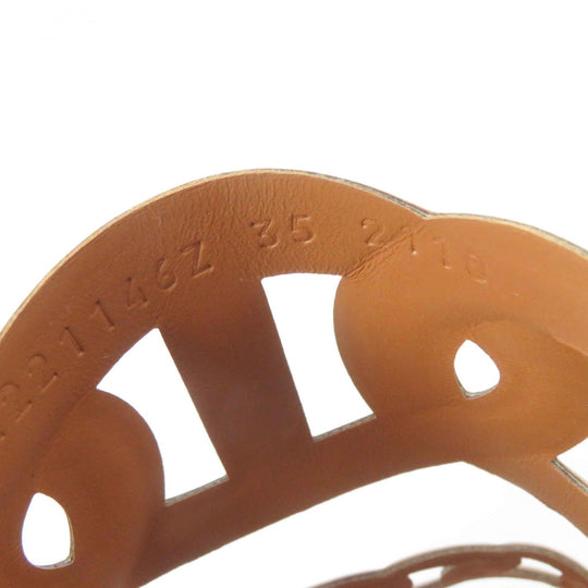 HERMES Sandals Main: Leather Brown extra Women 35 Used Authentic