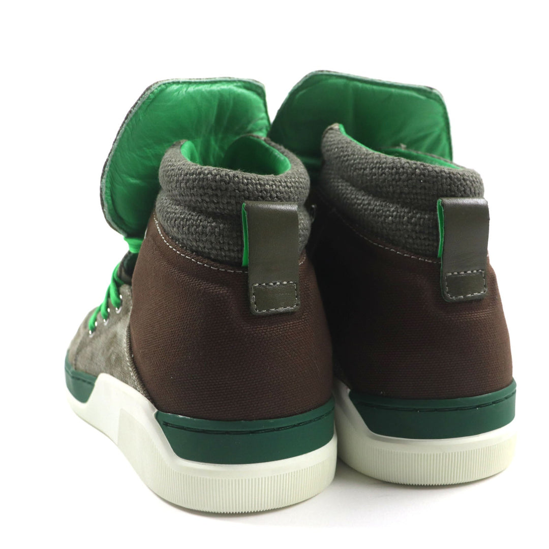 DOLCE&GABBANA High cut sneakers CS1234 Main: Canvas Khaki green mens 7.5 Used Authentic