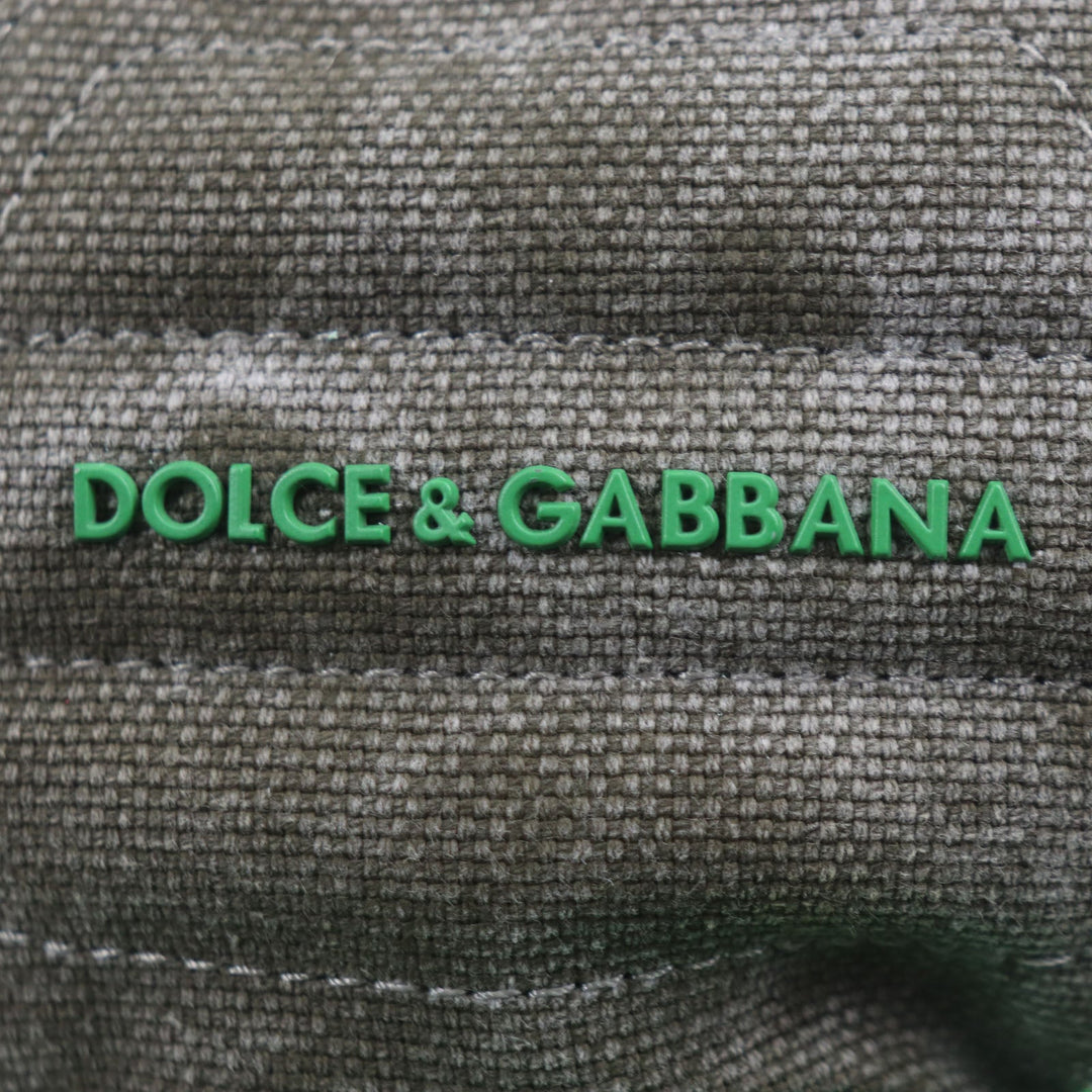 DOLCE&GABBANA High cut sneakers CS1234 Main: Canvas Khaki green mens 7.5 Used Authentic