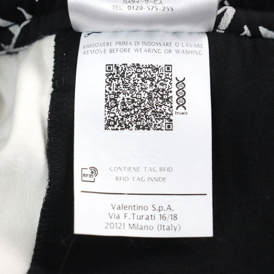 VALENTINO Pants RV0MD01BTPB Outer material: 56% nylon, Outer material: 44% cotton, Part: 100% cotton Black White mens S Used Authentic