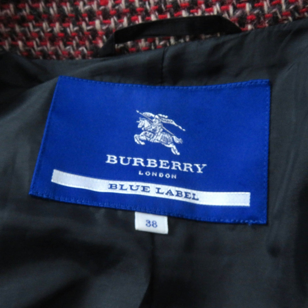 BURBERRY BLUE LABEL coat E1B07-493-15 Outer: 85% wool, Outer: 15% nylon, Lining: polyester Multi Women 38 Used Authentic