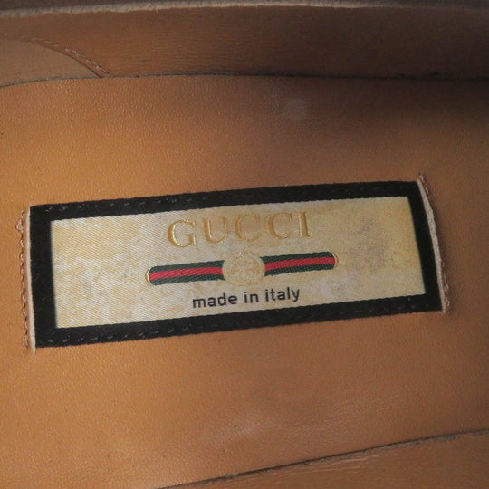GUCCI loafers 655579 Main: Leather Brown mens 7 Used Authentic