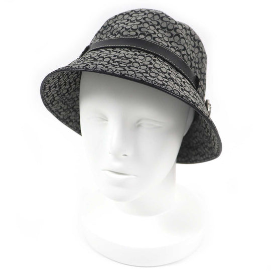 COACH hat 2793 Outer: 70% polyester, Outer: 30% cotton, Lining: 100% polyester Black Grey Women Used Authentic
