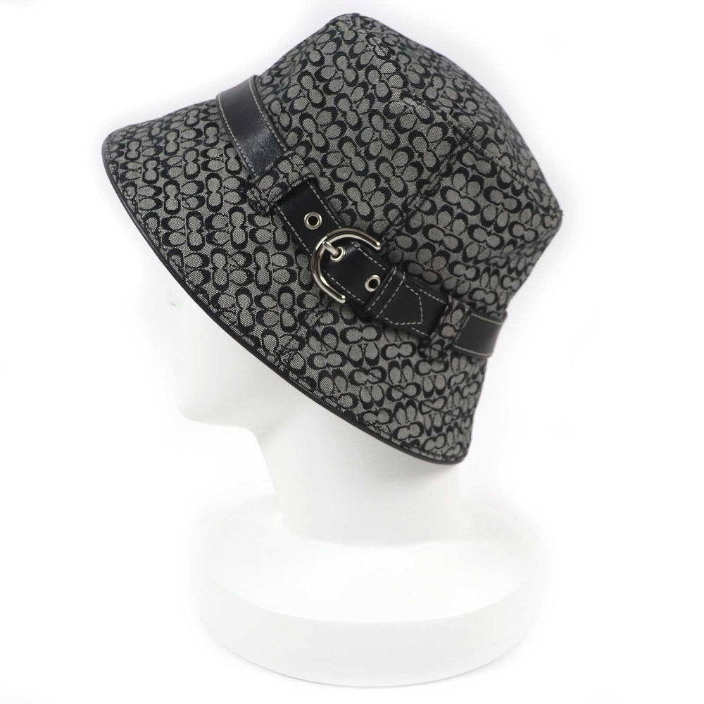 COACH hat 2793 Outer: 70% polyester, Outer: 30% cotton, Lining: 100% polyester Black Grey Women Used Authentic