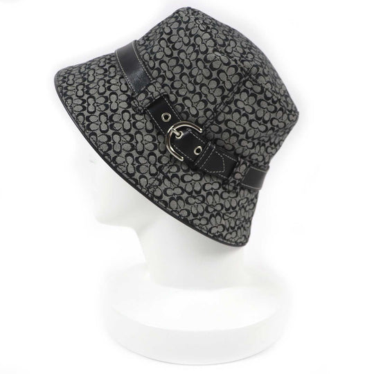 COACH hat 2793 Outer: 70% polyester, Outer: 30% cotton, Lining: 100% polyester Black Grey Women Used Authentic
