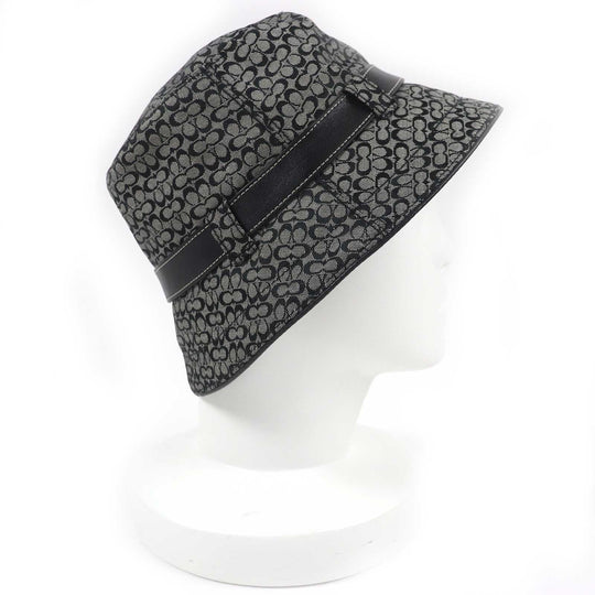 COACH hat 2793 Outer: 70% polyester, Outer: 30% cotton, Lining: 100% polyester Black Grey Women Used Authentic
