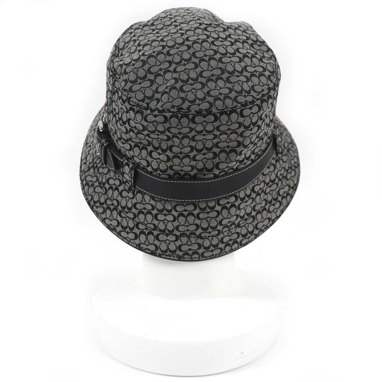 COACH hat 2793 Outer: 70% polyester, Outer: 30% cotton, Lining: 100% polyester Black Grey Women Used Authentic