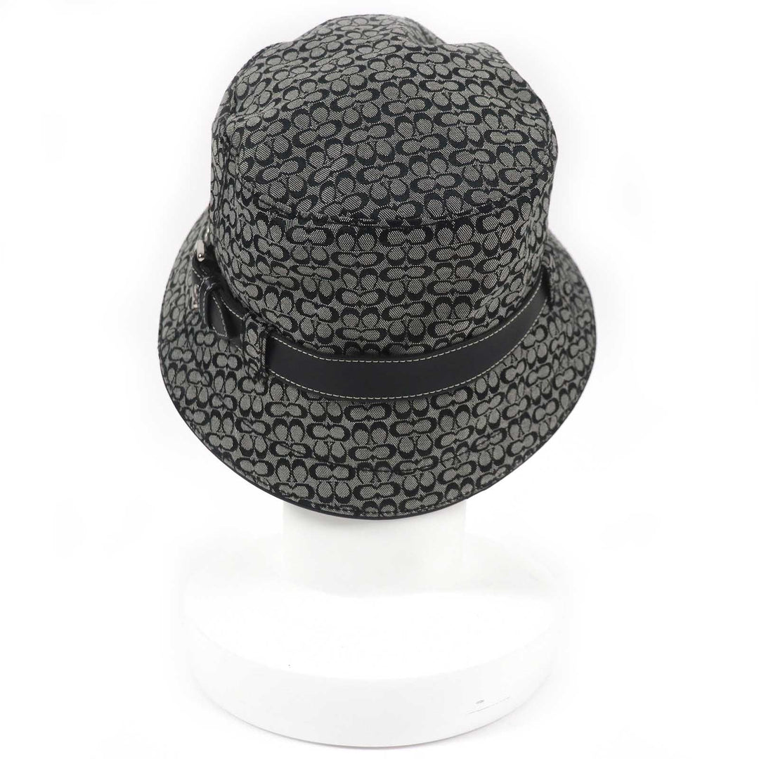 COACH hat 2793 Outer: 70% polyester, Outer: 30% cotton, Lining: 100% polyester Black Grey Women Used Authentic