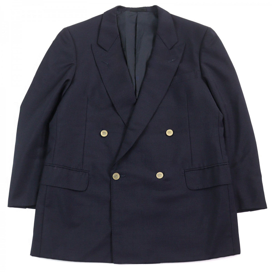 BURBERRY blazer WM121-600-29 wool Navy mens Used Authentic