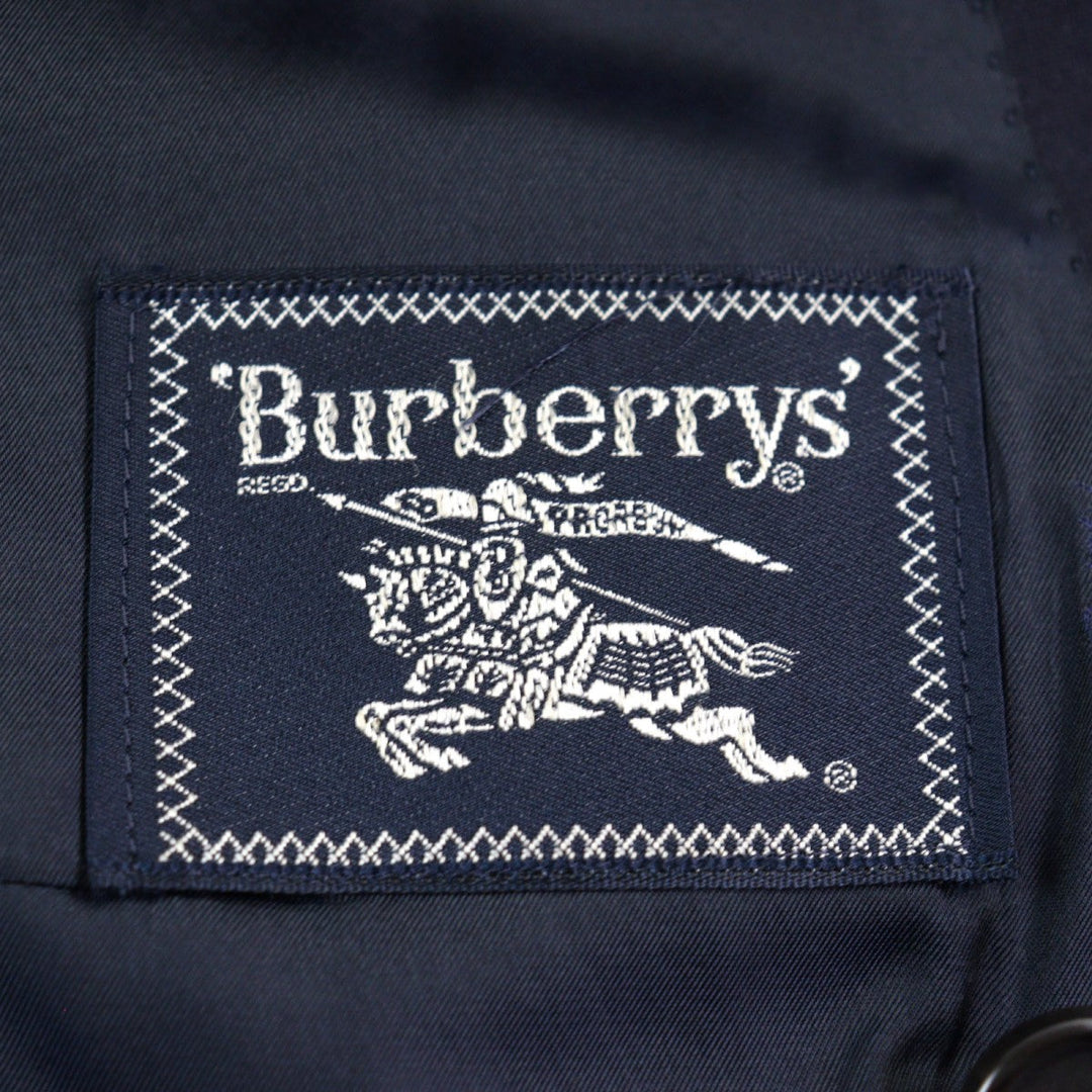 BURBERRY blazer WM121-600-29 wool Navy mens Used Authentic