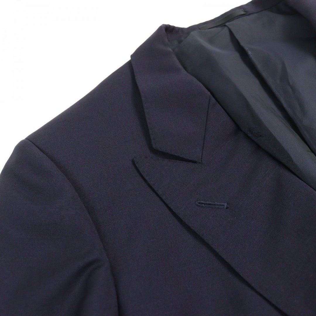 BURBERRY blazer WM121-600-29 wool Navy mens Used Authentic