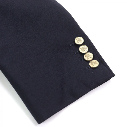 BURBERRY blazer WM121-600-29 wool Navy mens Used Authentic