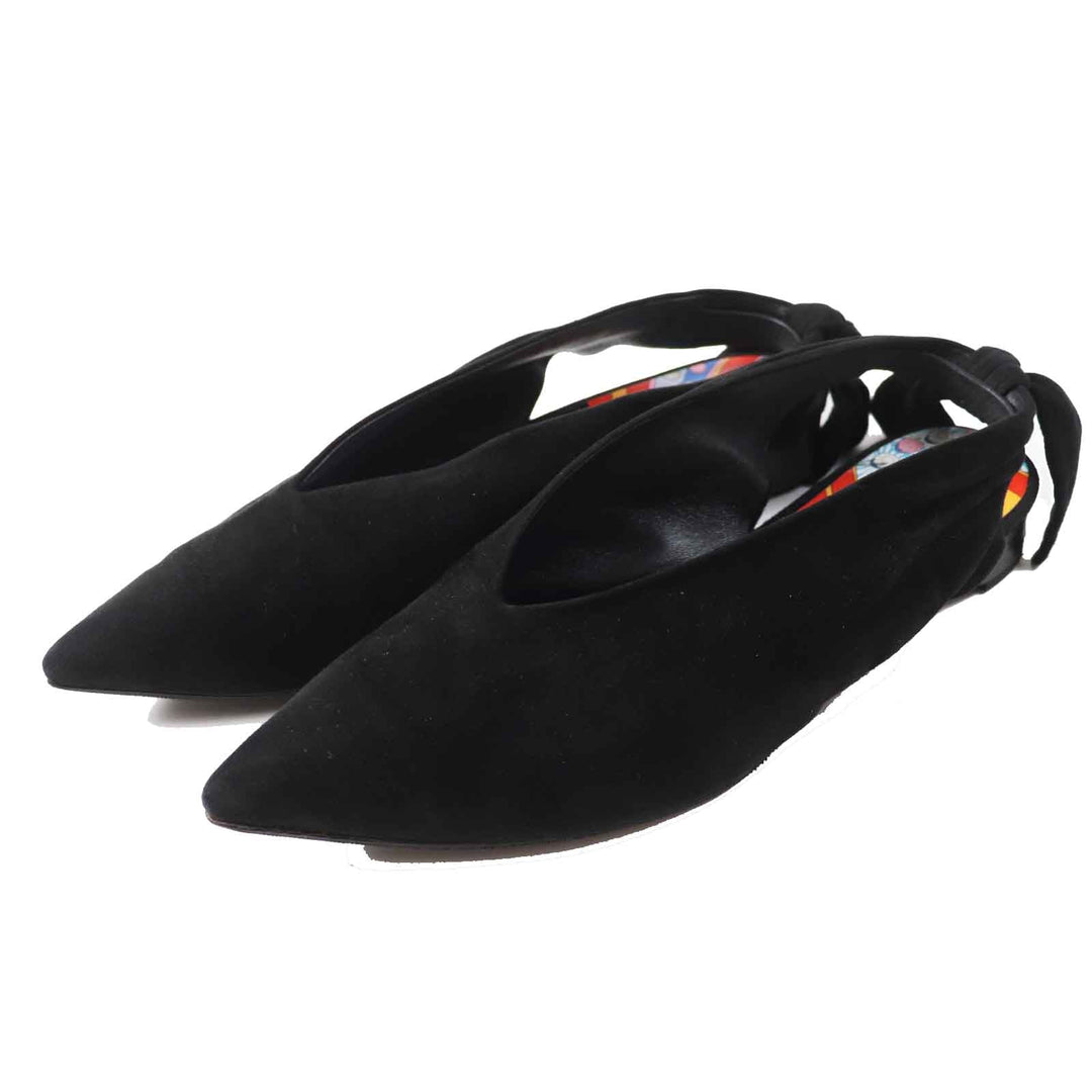 HERMES pumps 221013Z Main: Suede leather black Women 36 Used Authentic