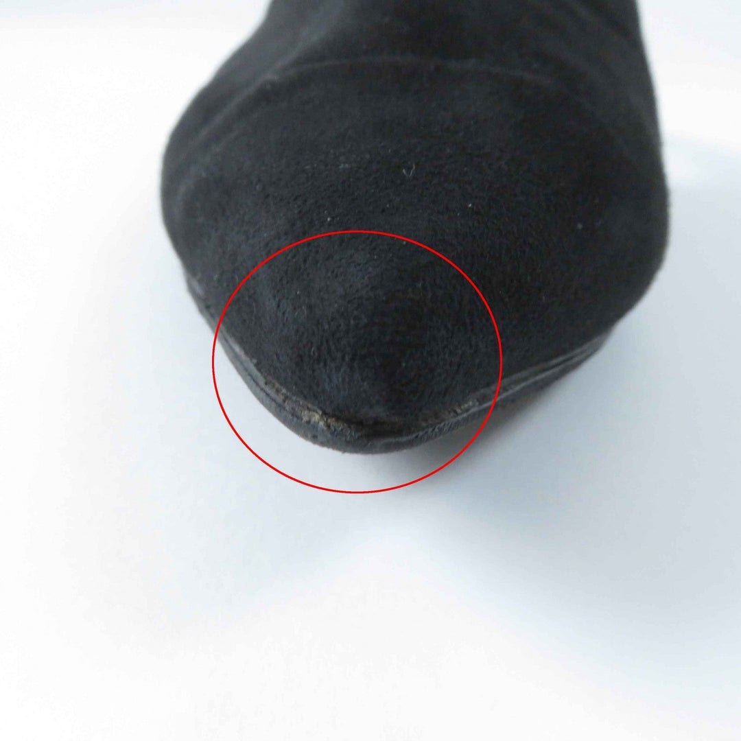 HERMES pumps 221013Z Main: Suede leather black Women 36 Used Authentic