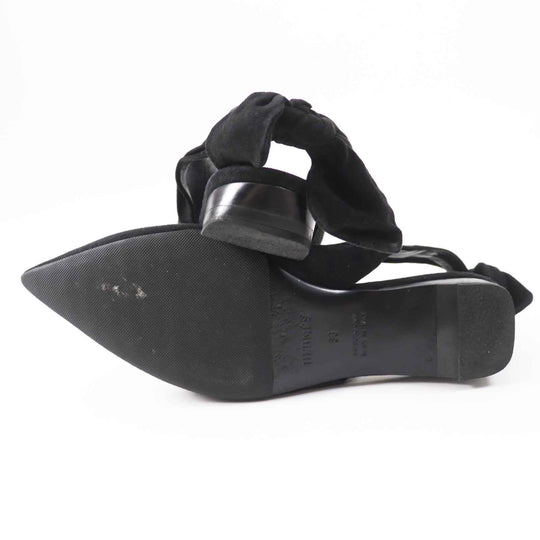 HERMES pumps 221013Z Main: Suede leather black Women 36 Used Authentic