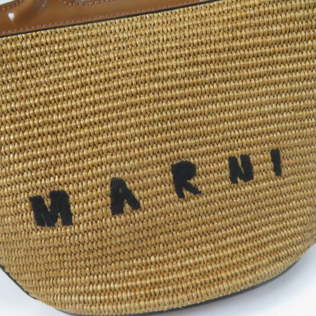 MARNI Handbag cotton Brown TROPICALIA SMALL