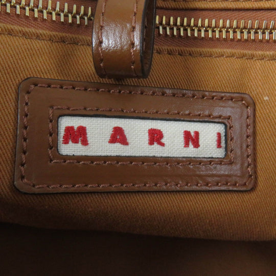 MARNI Handbag cotton Brown TROPICALIA SMALL