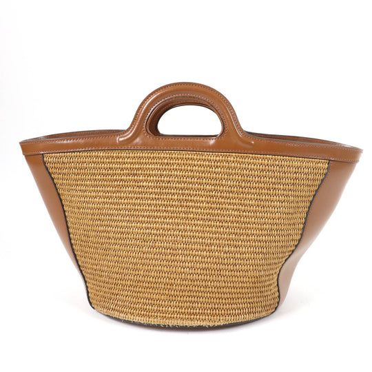 MARNI Handbag cotton Brown TROPICALIA SMALL