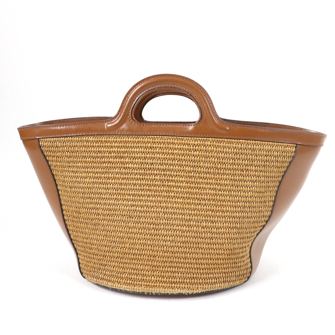 MARNI Handbag cotton Brown TROPICALIA SMALL