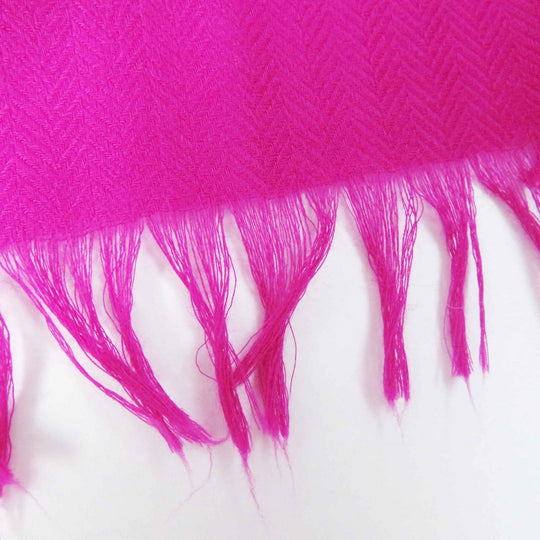 HERMES Scarf Main: 80% cashmere, Main: 20% wool pink Women Used Authentic