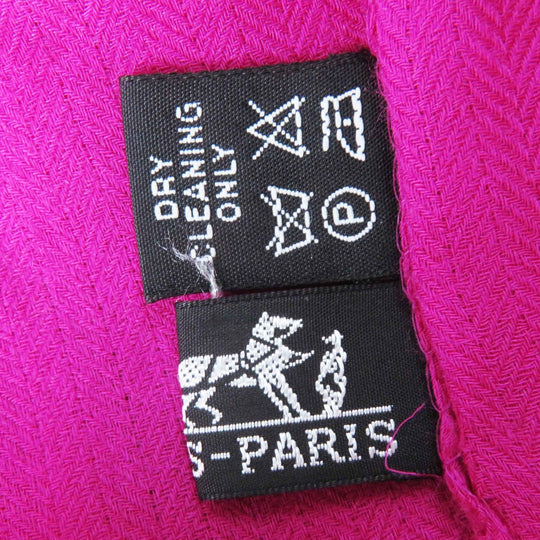 HERMES Scarf Main: 80% cashmere, Main: 20% wool pink Women Used Authentic
