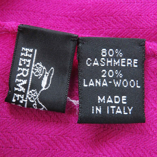 HERMES Scarf Main: 80% cashmere, Main: 20% wool pink Women Used Authentic