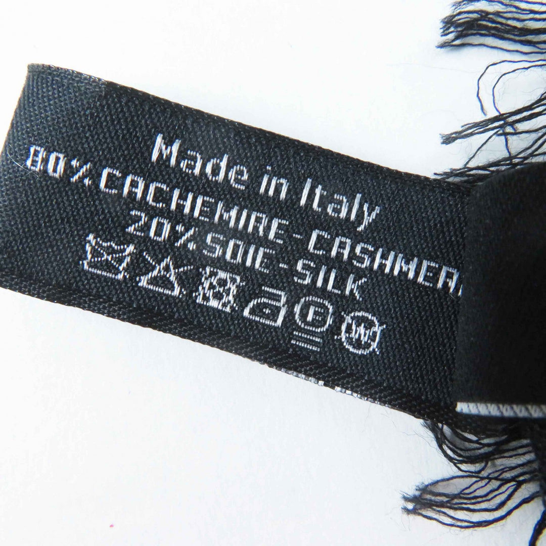 CHANEL scarf Main: 80% cashmere, Main: 20% silk Black pink Women Used Authentic