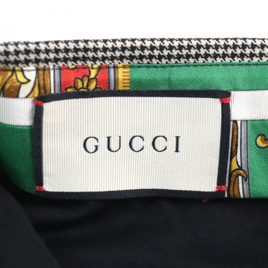 GUCCI Pants 574355 Outer: 88% wool, Outer: 12% mohair, Lining: 100% rayon, Part: 65% polyester, Part: 35% cotton Black White mens Used Authentic