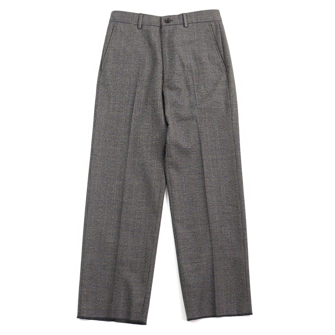 GUCCI Pants 690469 Main: 100% wool, part: 84% polyester, part: 16% metal fiber Grey Glen Check Pattern Fluid Drill mens 44 Used Authentic