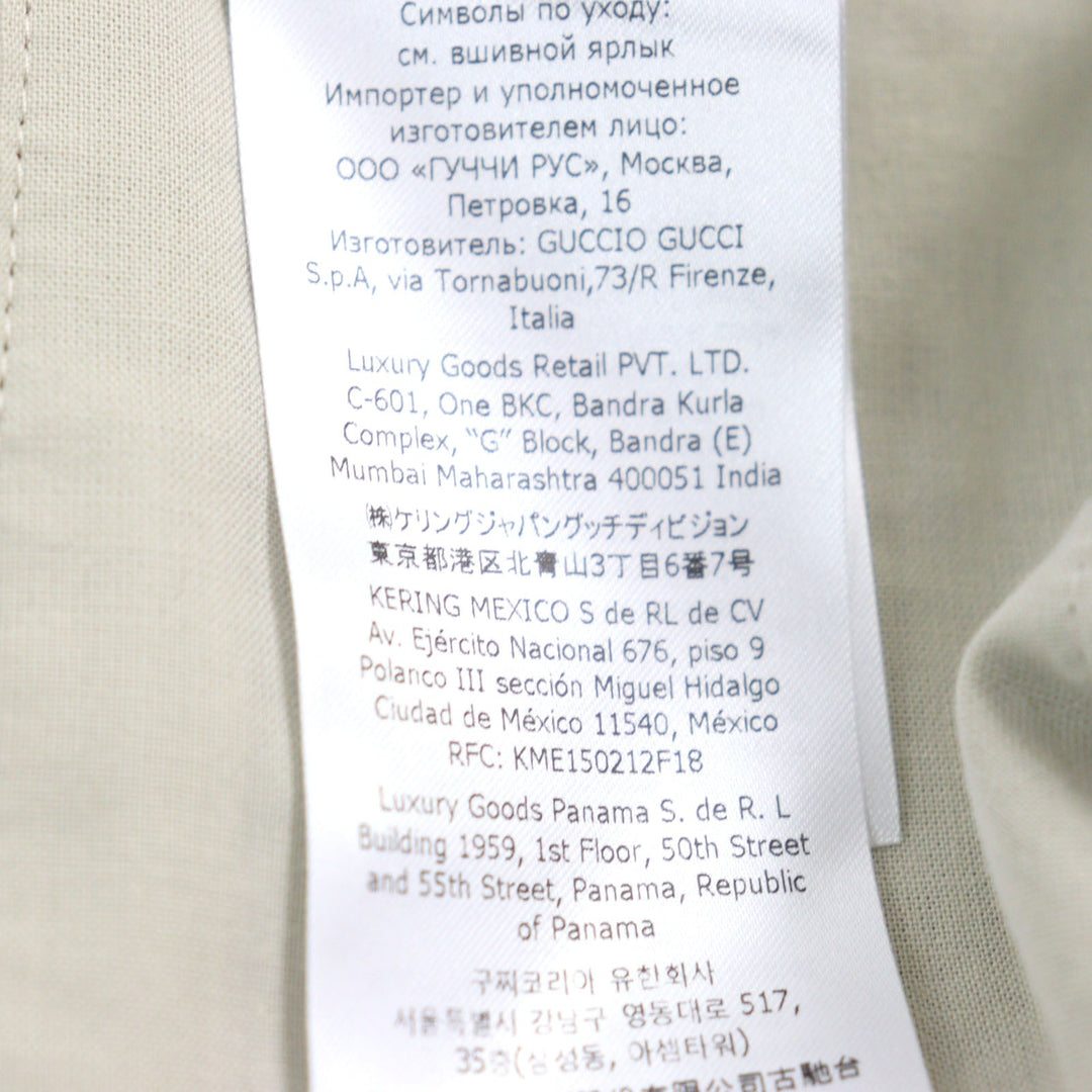 GUCCI Pants 690469 Main: 100% wool, part: 84% polyester, part: 16% metal fiber Grey Glen Check Pattern Fluid Drill mens 44 Used Authentic