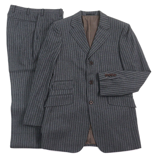 BURBERRY BLACK LABEL suit BMD22-102-05  Outer: 95% wool, Outer: 5% polyester, Lining: cupra, Lining: polyester, Sleeve lining: cupra Grey Stripe Pattern mens Used Authentic