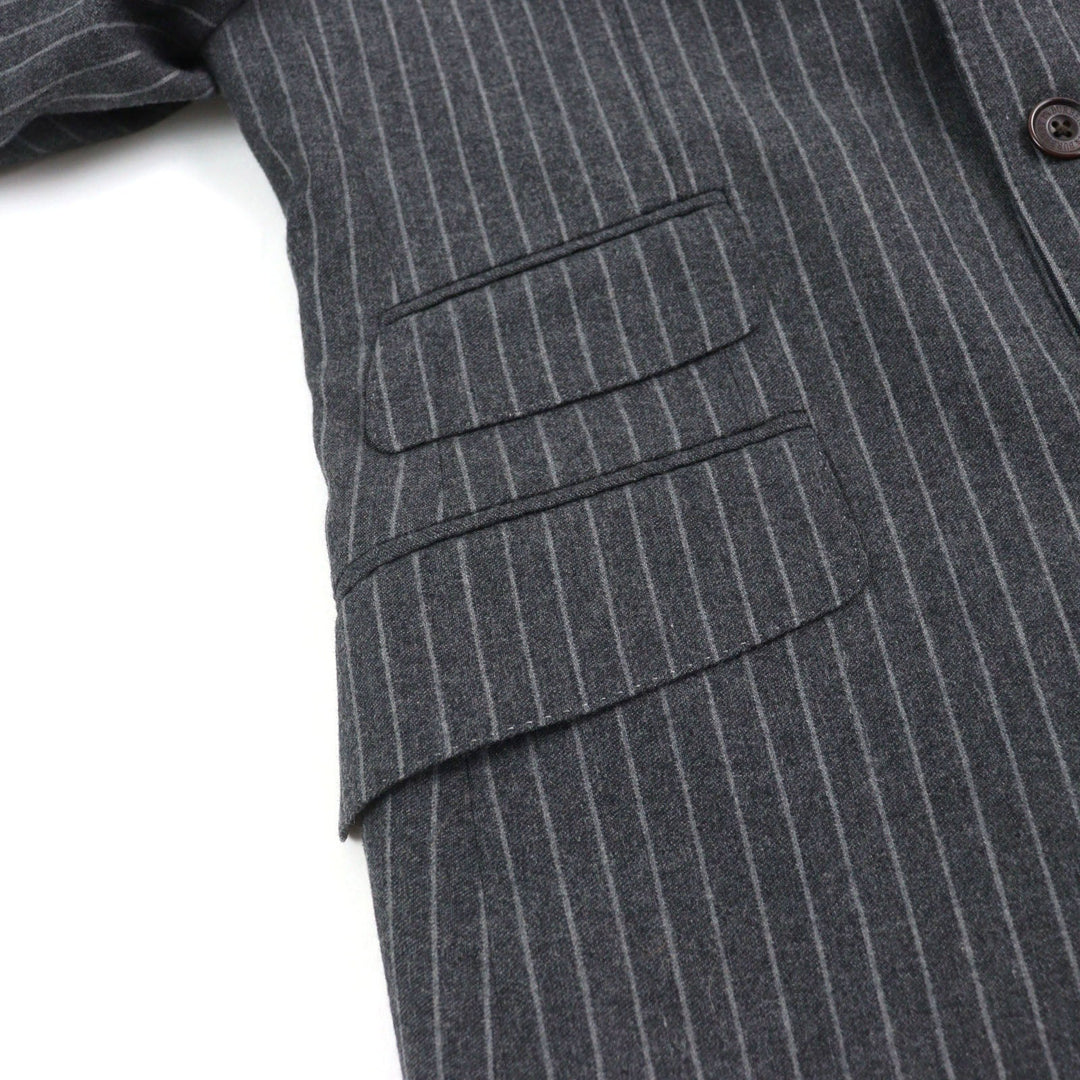BURBERRY BLACK LABEL suit BMD22-102-05  Outer: 95% wool, Outer: 5% polyester, Lining: cupra, Lining: polyester, Sleeve lining: cupra Grey Stripe Pattern mens Used Authentic