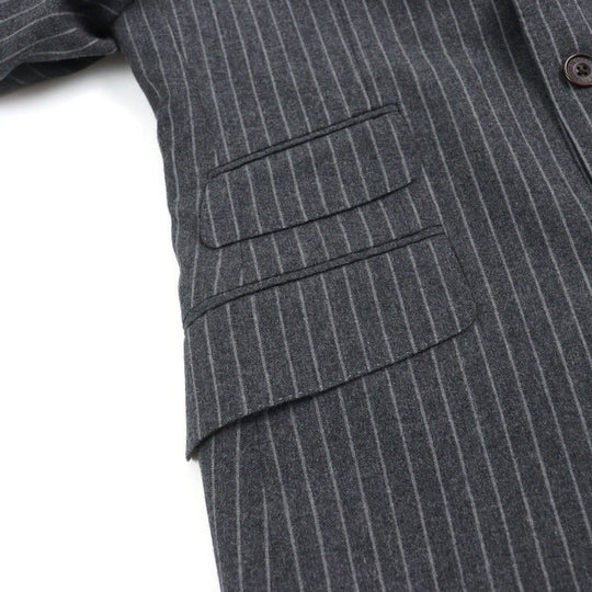 BURBERRY BLACK LABEL suit BMD22-102-05  Outer: 95% wool, Outer: 5% polyester, Lining: cupra, Lining: polyester, Sleeve lining: cupra Grey Stripe Pattern mens Used Authentic