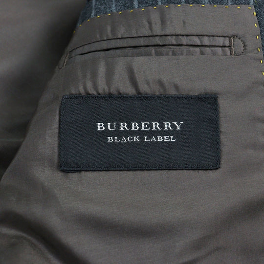 BURBERRY BLACK LABEL suit BMD22-102-05  Outer: 95% wool, Outer: 5% polyester, Lining: cupra, Lining: polyester, Sleeve lining: cupra Grey Stripe Pattern mens Used Authentic