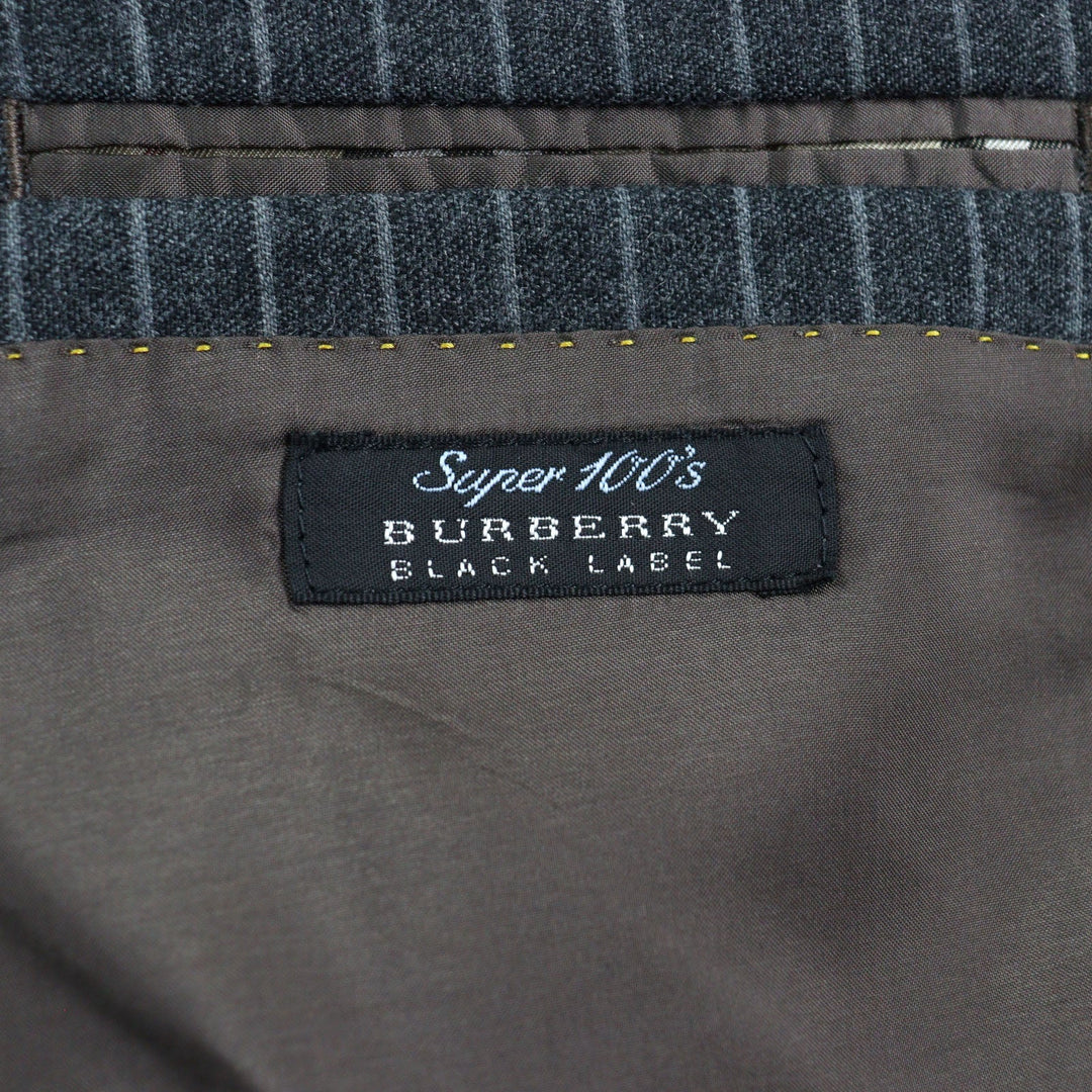 BURBERRY BLACK LABEL suit BMD22-102-05  Outer: 95% wool, Outer: 5% polyester, Lining: cupra, Lining: polyester, Sleeve lining: cupra Grey Stripe Pattern mens Used Authentic
