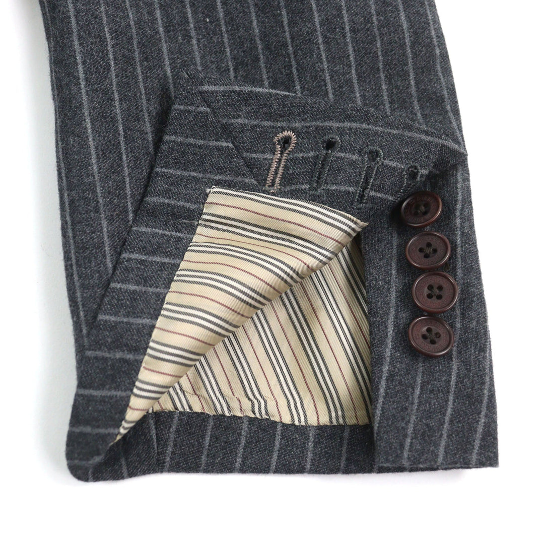 BURBERRY BLACK LABEL suit BMD22-102-05  Outer: 95% wool, Outer: 5% polyester, Lining: cupra, Lining: polyester, Sleeve lining: cupra Grey Stripe Pattern mens Used Authentic