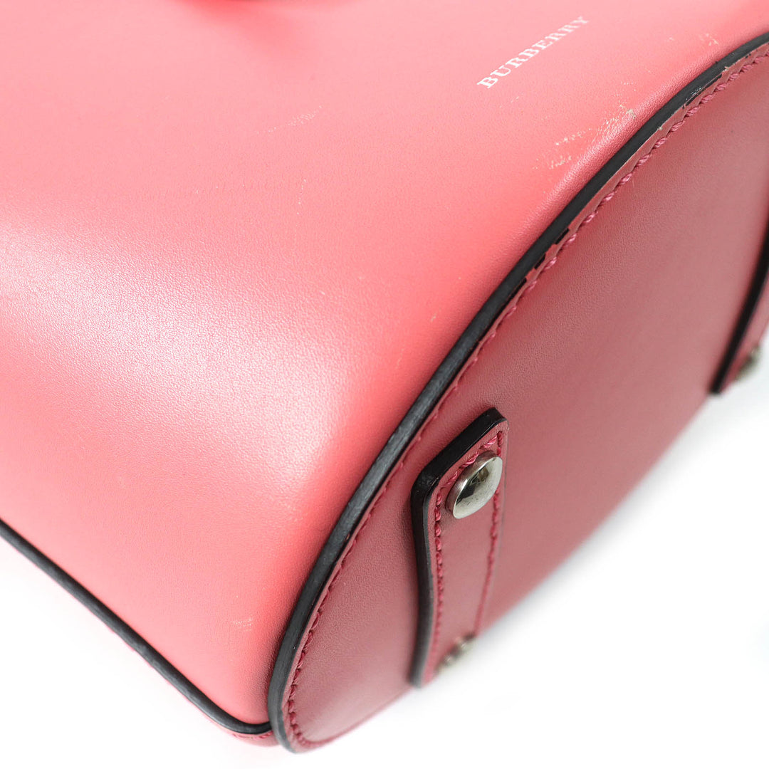 BURBERRY Handbag 4075872 Leather Coral pink Women Used Authentic