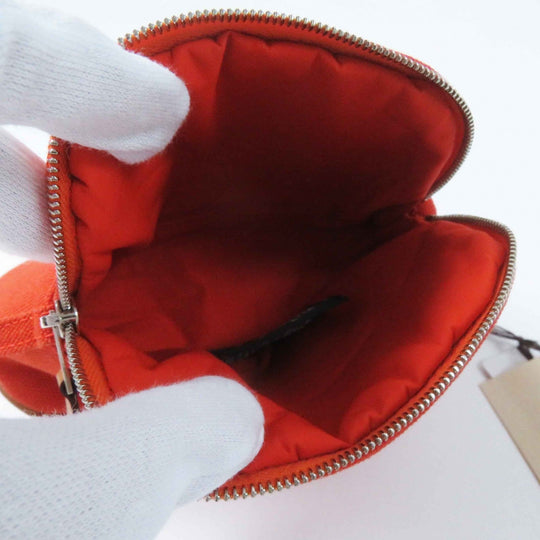 HERMES Pouch Main: Cotton, Part: Leather, Lining: Polyurethane, Lining: Cotton, Lining: Polyamide Orange Bolide Pouch Mini Women Used Authentic
