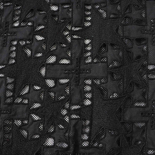 Sacai Jacket 16-02428 Outer: 100% cotton, part: 50% cotton, part: 50% polyester, part: 100% polyester, part: 100% cupra Navy black Paisley Cut Work Jacket Women 1 Used Authentic