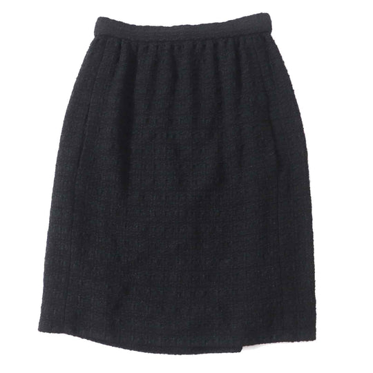 CHANEL skirt 21C P70024 Outer: 35% cotton, Outer: 25% viscose, Outer: 22% acrylic, Outer: 18% polyamide, Lining: 100% silk black Women 36 Used Authentic