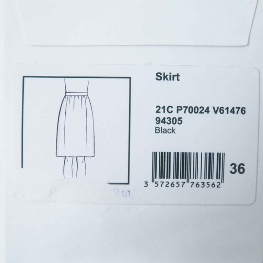 CHANEL skirt 21C P70024 Outer: 35% cotton, Outer: 25% viscose, Outer: 22% acrylic, Outer: 18% polyamide, Lining: 100% silk black Women 36 Used Authentic